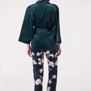 Etam Pj Set brand new. 3 piece Emerald green with beautiful flower